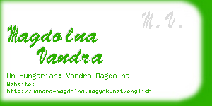 magdolna vandra business card